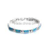 925 Sterling Silver Ocean Synthetic Blue Opal Bracelet Jewelry SBI181W thumbnail-6