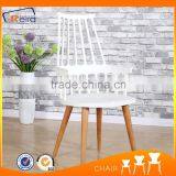 New Design Dining Room Plastic Chair With Wood Legs thumbnail-3