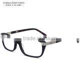NO MOQ Lastest Luxury Diamond Eyeglass Frames Lady Vintage Acetate Optical Frames 602R thumbnail-2