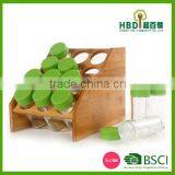 Buy Glass Spice Set With Bamboo Rack ,spices Glass Container Set,candle Jars Wholesale thumbnail-2
