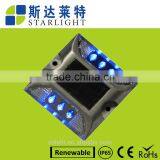 Easy Installation White 600mAH NI-MH Battery Road Side Solar Road Stud Flashing Light