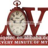 MDF Wood Mantle Decorate Table Clock for Gift