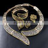 African 2016 Wholesale Cheap Metal Ring Pendant and Stud Earring Jewerly Set thumbnail-1