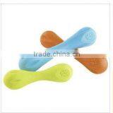 EN71 TUV ASTM F963 New Pet Dog Chew Toy Soft Small Rubber Bone Squeaky Toy Orange for Dog