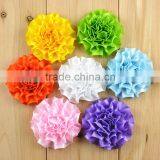 Hot Sale High Quality Fashion Cheap Handmade Decoative Rosette Silk Ribbon Flowers for Cloth thumbnail-4
