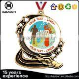 New Fashion Wholesale 3d Custom Stamping Rimmed Shiny Diamond Glittering Insert Iron Brass Zinc Alloy Gold Plated Sport Medal wi thumbnail-4