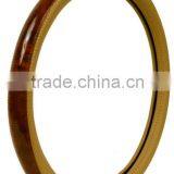 Tan and Wood Grain Pvc Car Steering Wheel Cover thumbnail-1