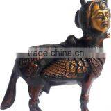 Brass Human Cow Sculpture thumbnail-1