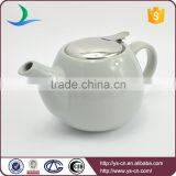 China Supplier Grey Ceramic Teapots Wholesale With Infuser Basket thumbnail-4