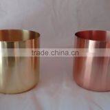 Copper Rose Gold Colour Brushed Finish Private Label Copper Candle Jar thumbnail-2