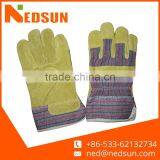 Hot Sales Cow Split Leather Gloves for Construction Industry thumbnail-1