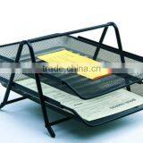 Store More Spray-paint Black Metal Mesh 2 Layer Stand Document Tray thumbnail-2