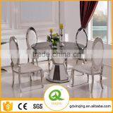 TH387 Guangdong Manufacturer Black Marble Round Oval Dining Table thumbnail-1