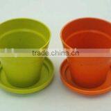 Houseware Plant Flower Pots Wholesale ,eco Bamboo Fiber Flower Plant Pot thumbnail-3