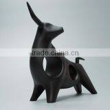 Resin Matt Black Interior Decorative Bull Statue thumbnail-4