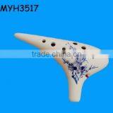 Chinese Style 12-holes Ceramic Ocarina thumbnail-1