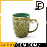 Drinkware Colorful Embossed Logo Ceramic Mug, Logo Mugs no Minimum thumbnail-1