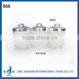 Frosted Glass Jars for Coffee Sugar Tea With Tin Sticker