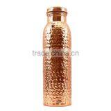 copper hammered water bottle