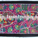 Rare Vintage Recycled Indian Textile Tapestry Fabric - - Indian Handcrafted Table Cover Cum Runner thumbnail-3