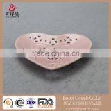 Beatrot Ceramic Heart Shape Soap Dish Tray thumbnail-1