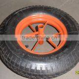 Wheel Barrow Wheel 14x4 Rubber Wheel 4.00-8 With Steel Rim thumbnail-6