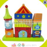wholesale cheap colorful wooden building blocks toy top sale wooden wooden building blocks game bring fun W13D048