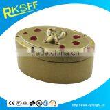 Metal Little Bear Carved Gold Jewelry Box thumbnail-3