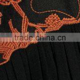 New Style Bohemian Floral Embroidery Design Embroidered Linen And Silk-Chiffon Long Billowy Sleeves Mini Dress 2017 HSD5908 thumbnail-6