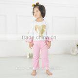 Colorful Girls Top And Pants Ruffle Clothes Sets Baby Two Piece Outfit thumbnail-2
