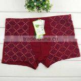 High Quality Printed Grid Sexy Men's Boxer Briefs Men's Bamboo Fiber Underwear Men Boyshort thumbnail-4