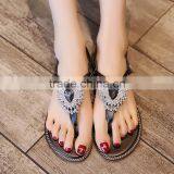 Wholesale Crystal Ladies Flat Shoes Sandals Women 2017 thumbnail-5