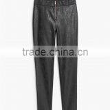 Ladies Black Faux Leather Leggings Casual Trousers thumbnail-4
