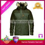 Custom Varsity Jacket Wholesale/ Polyester Fabric Down Jacket With Fur Hood thumbnail-1