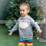S17688A 2017 Pullover Children Sweaters Cartoon Cloud Long Sleeve O-neck Kids Knitted Sweater thumbnail-3