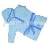 Leisure Terry Cotton Sky Blue Baby Hooded Bathrobe thumbnail-1