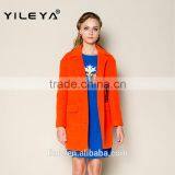 Latest Cute Thick Plain Orange Russian Winter Coat, Women Trench Coat, Ladies Office Coat thumbnail-1