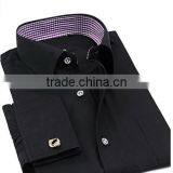 Mens Slim Fit French Cuffs Mens Dress Shirt thumbnail-5