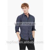 Spots Print Classic Collar White Button Slim Fit Fashionable Casual Men's Shirt for 2016 thumbnail-1