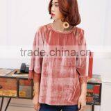 Women Big Size Garment Clothes Loose Vintage T Shirts thumbnail-1