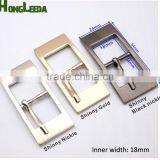 18mm Metal Alloy Belt Pin Buckle Rectangle Buckle Shinny Nickle Black Gold Bag Belt Accessories BK-027 thumbnail-2
