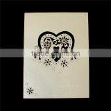 Paper Wedding Party Name Place Cards Heart Hollow Light Golden thumbnail-2