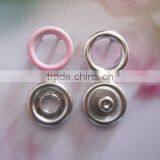 Enviromental-friendly Baby Jumpsuit Brass 4 Part Nickel Color Ring Style Prong Snap Button 9.5mm thumbnail-4