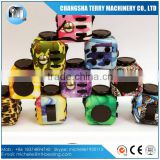 camouflage Magic Silicone Fidget Cube for Gifts and Stress Relief