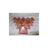 Natural red aventurine crystal pyramids