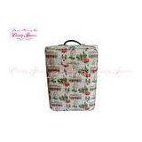 Two Wheel 22 Inch Carry on Luggage Ladies Trolley Bag in Canvas thumbnail-1
