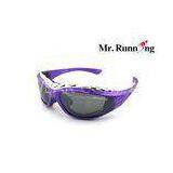 Purple / Grey Polycarbonate Frame Glasses , Sports Eyewear For Lady thumbnail-1