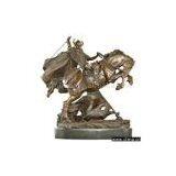 Sell Sell Bronze Sculpture Solider on Horse thumbnail-1