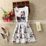 Duck Rosy r Women Printed A Line Dress/sym Rose Multi Design Sleeveless A Line Dress Skirt