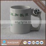 11oz Blank White Sublimation Ceramic Mugs With Football Decoration
